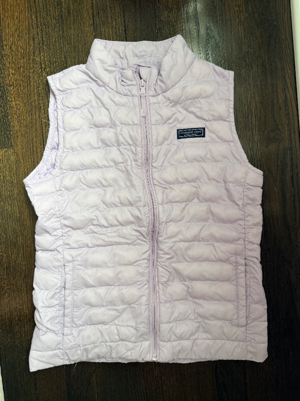 vineyard vines girls packable puffer vest lilac sz M